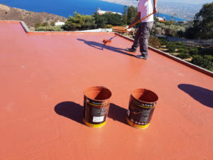 House roof insulation works